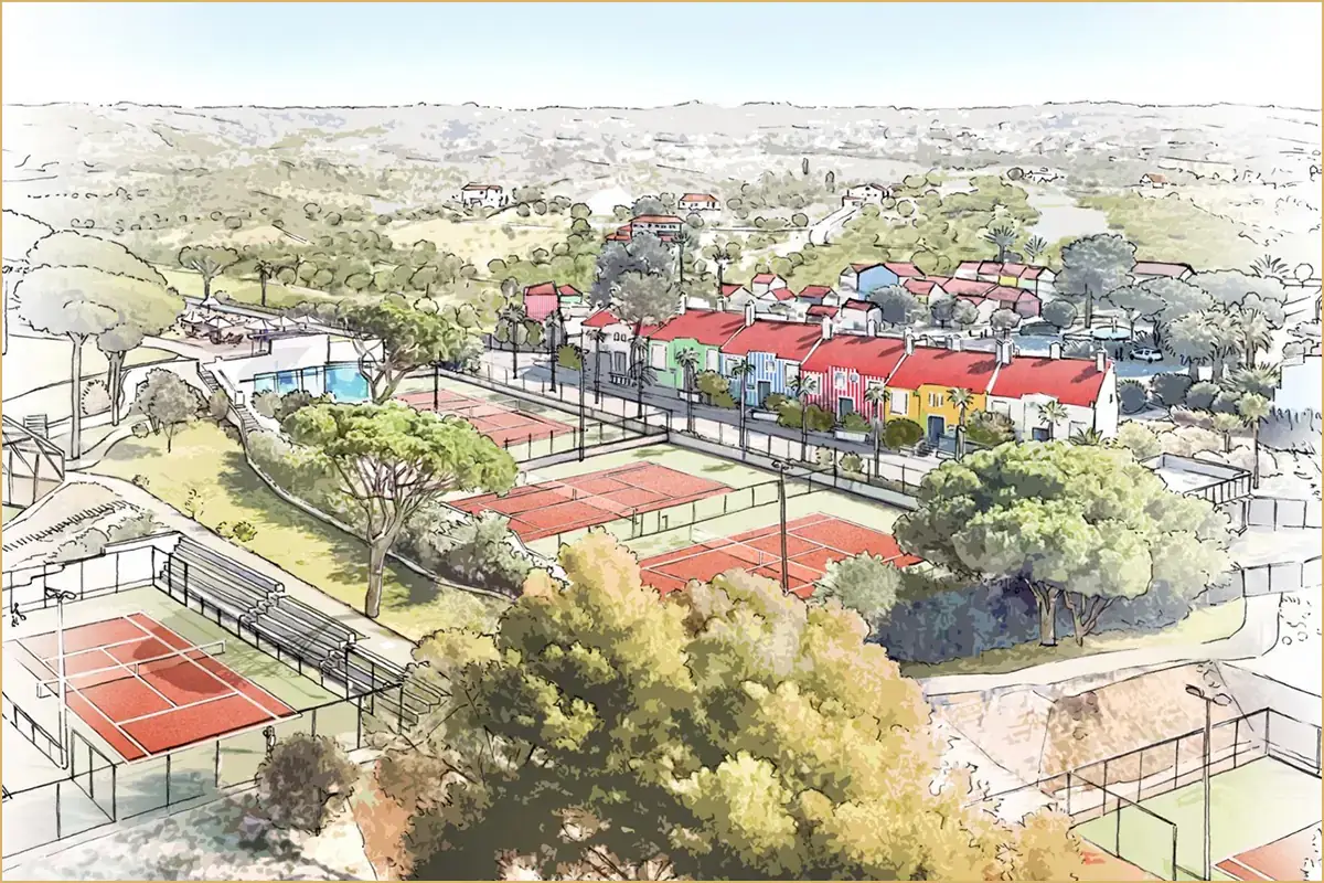 South Valley tennis courts illustration